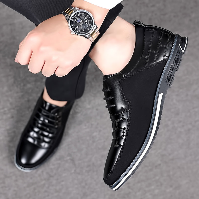 men's large size casual leather shoes