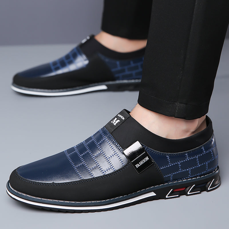 men's large size casual leather shoes