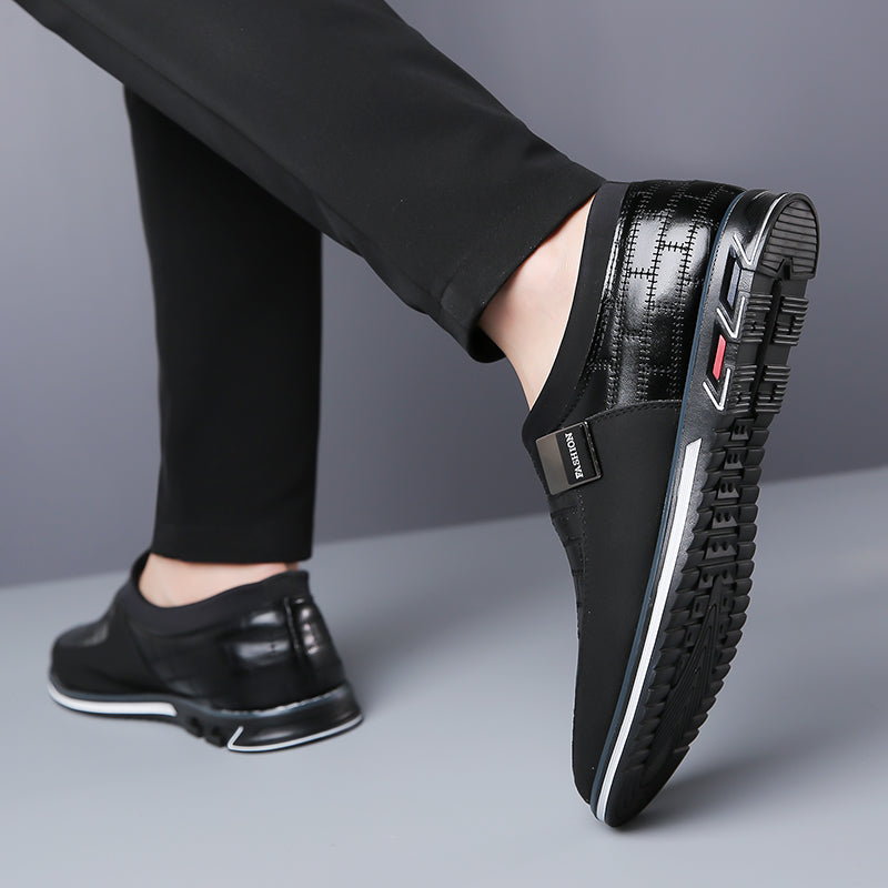 men's large size casual leather shoes