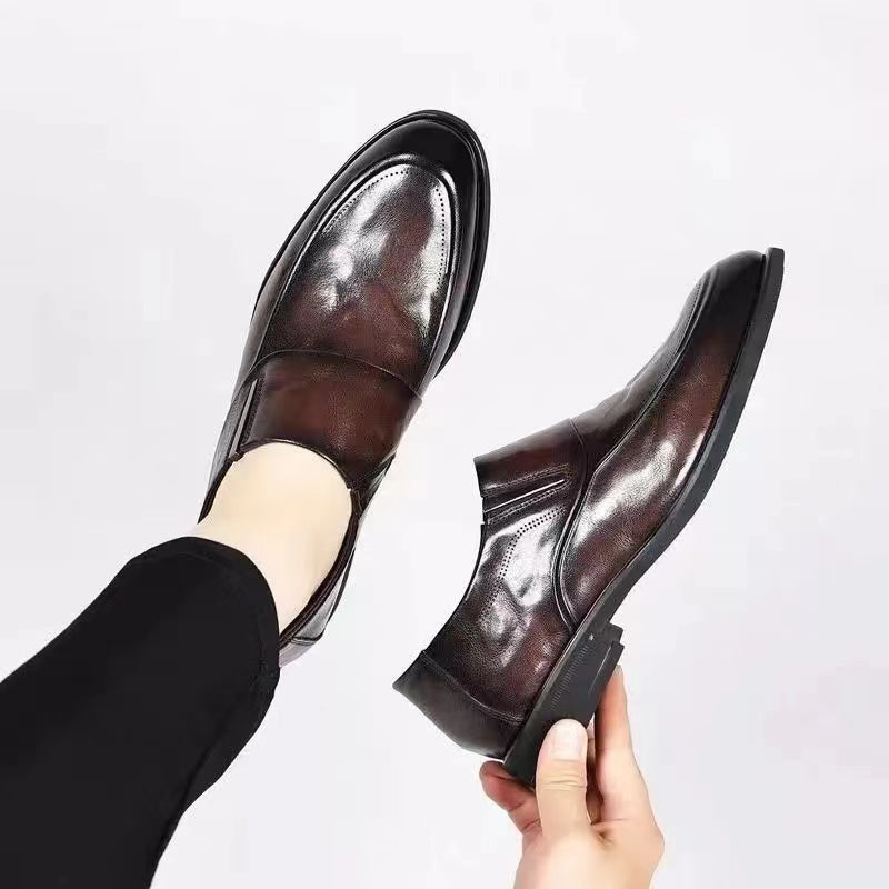 Men's soft leather casual shoes