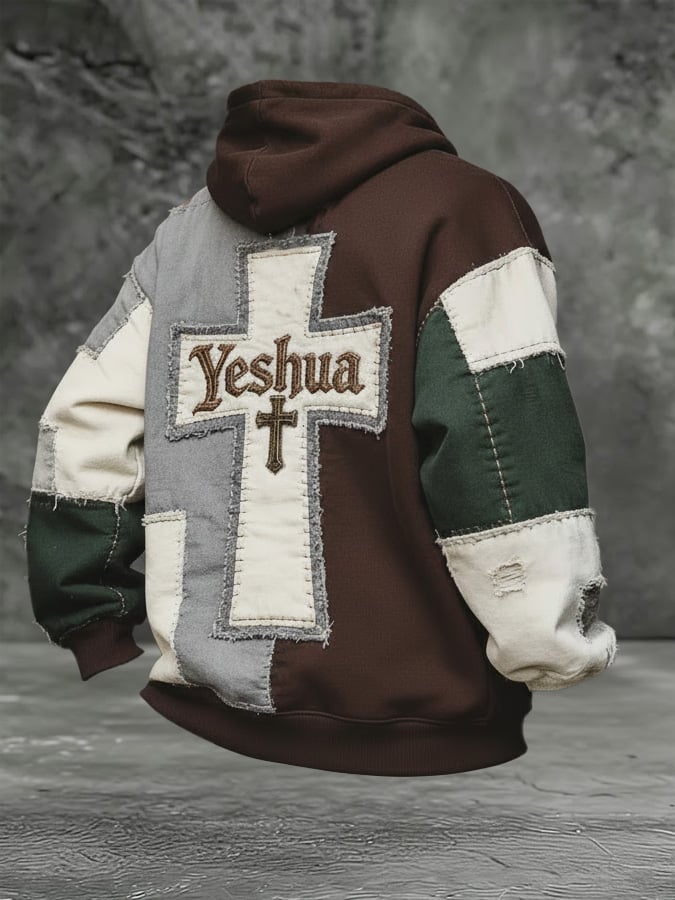 Men'S Casual Faith-Inspired Printed Hoodie
