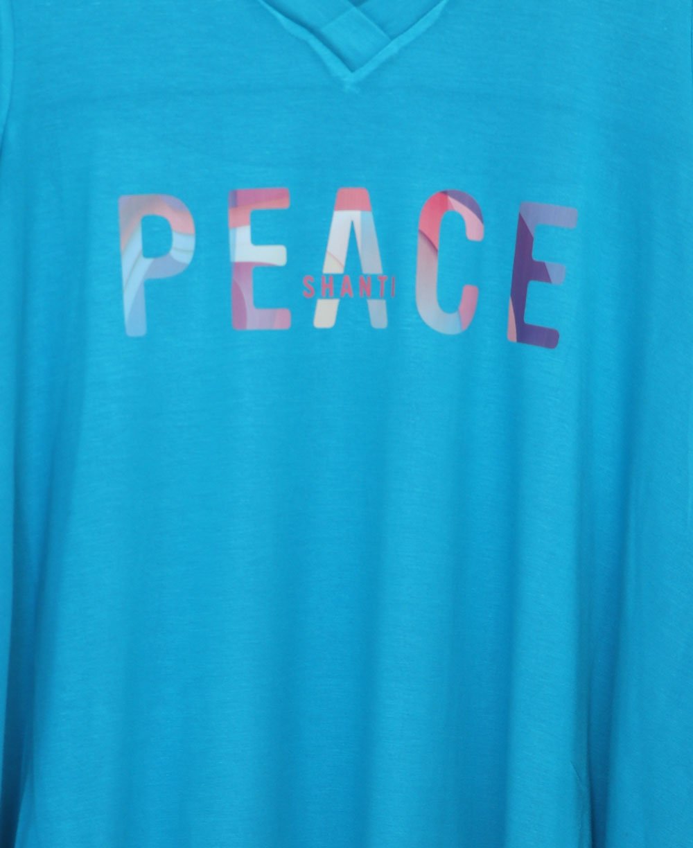 Tranquility Tunic Top with Peace, Inspirational Design